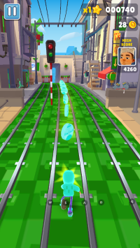 地铁跑酷绿色金币版(Subway Surf)